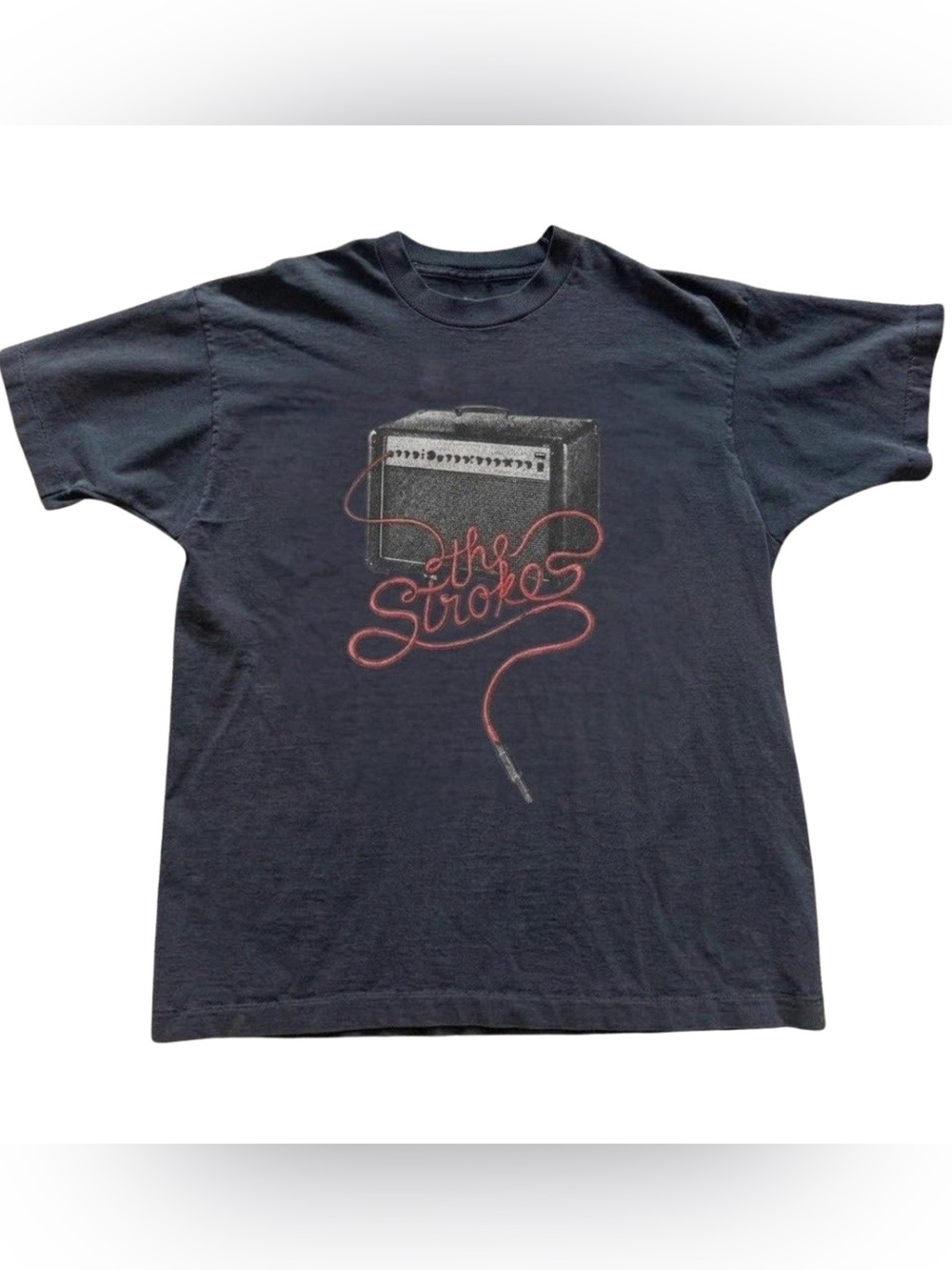 Black Men’s The Strokes Graphic Tee with Amplifier Design